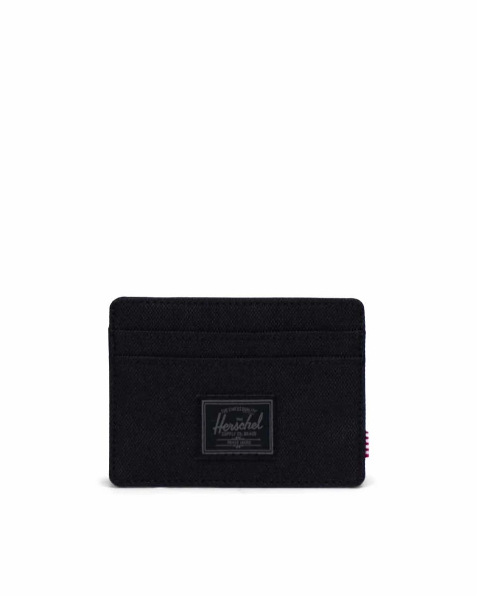 RFID Blocking Backpack Herschel Charlie Cardholder - Black Tonal