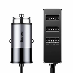 Online Deal Frenzy Baseus Enjoy Together With 1.5M Extension Cable 4X Usb 5.5A Output Car Mobile Phone Charger Dark Gray  Ccton-0G