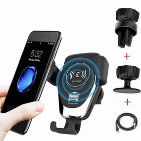 Wireless Fast Car Charger Mount C Automatic Clamping, Charging Holder & Stand Exclusive Deal Inside MustHave Deals