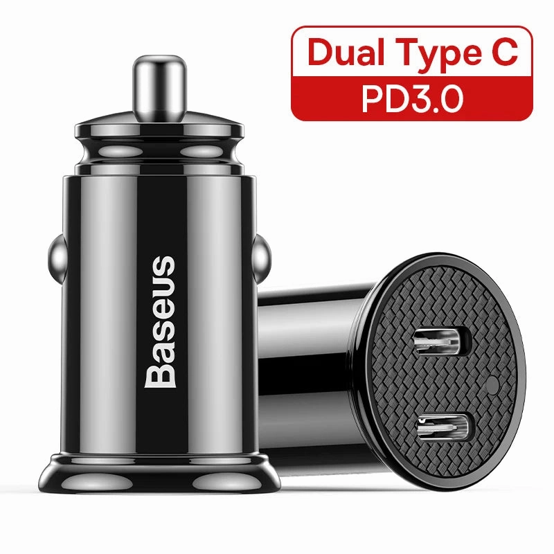 Baseus Usb Car Charger Quick Charge 4.0 30W Usb Pd For For Iphone, Anroids Fast Charging Unmissable Deal Today Dont Wait Save Today