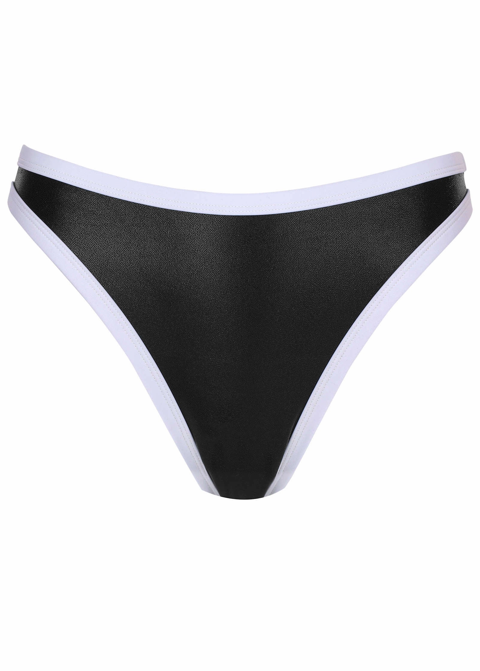 Liquid Leather Honolulu Midi Bottom - Black & White