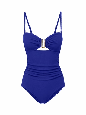 Lisa One Piece Iris Texture high waist swimwear women, swimsuit for women beachwear