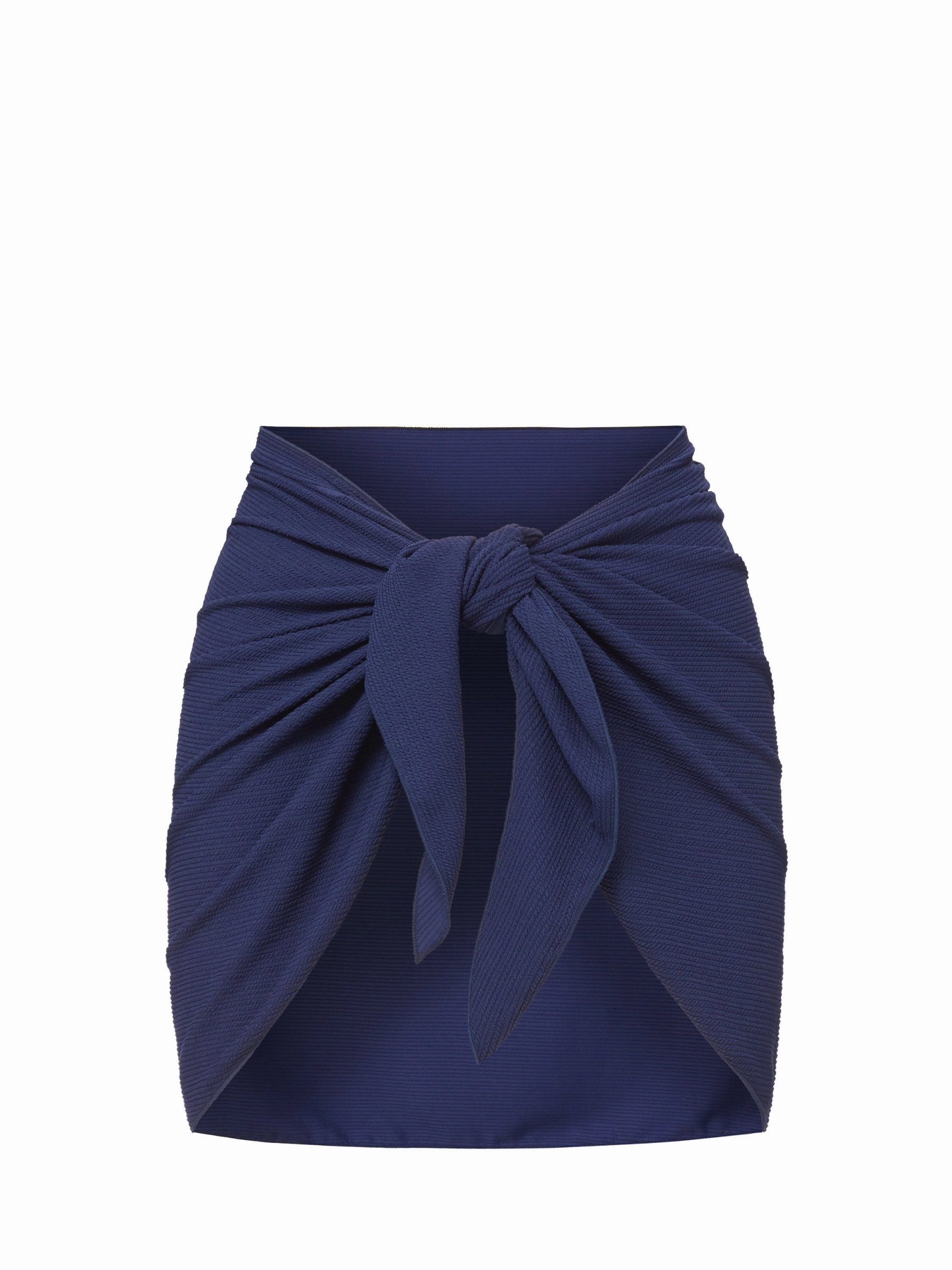 Liv Sarong in Navy Texture fashionable beach swimwear, modern womens bikinis