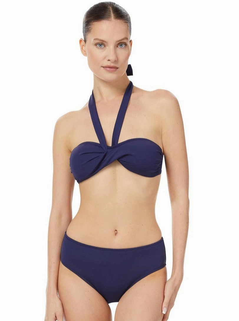 Loryn Top Navy Satin
