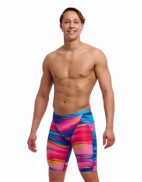 Lost Ocean Swim Training Jammer - Multi casual mens swimwear, affordable swimwear for men