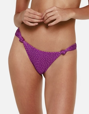 Louise Mia Cheeky Bikini Pant - Purple swim shorts for women, stretch fit swim bottoms