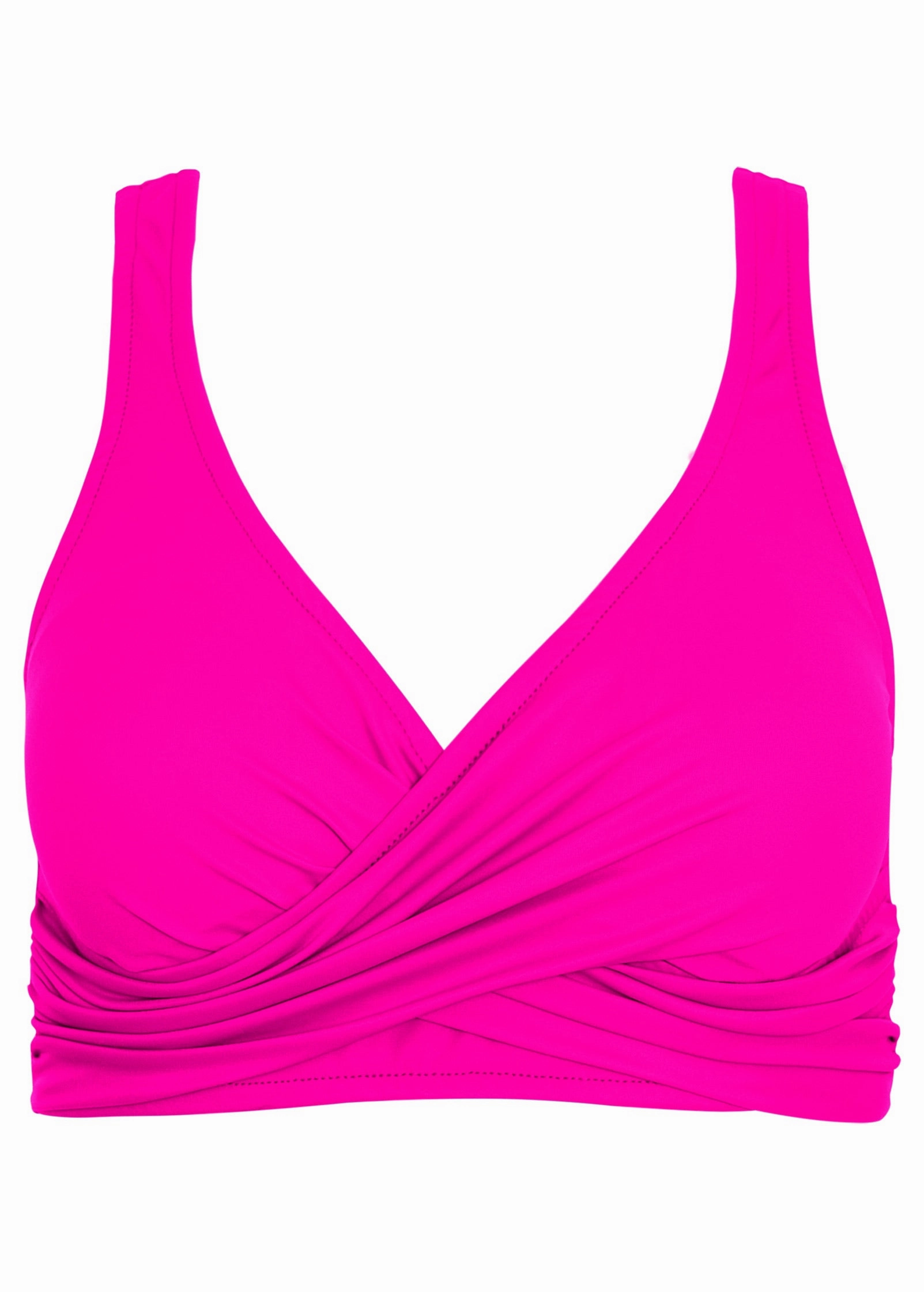 Lovely Lift Wrap Bikini Top - Electric Pink