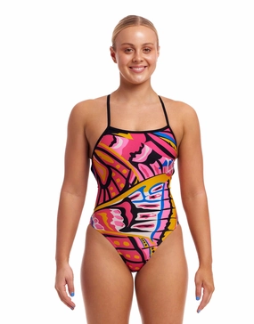 Lover Flies Strapped In Swimsuit - Multi minimalistic swimsuits women, sleek swimwear styles