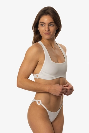 Luisa Bikini Bottom - White all types of swimwear, full coverage swimwear for all ages