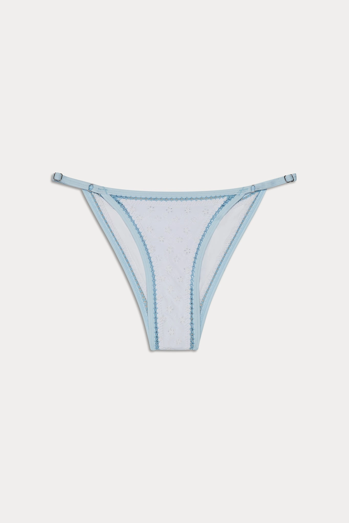 Luna Cheeky Eyelet Bikini Bottom - Spring Cloud