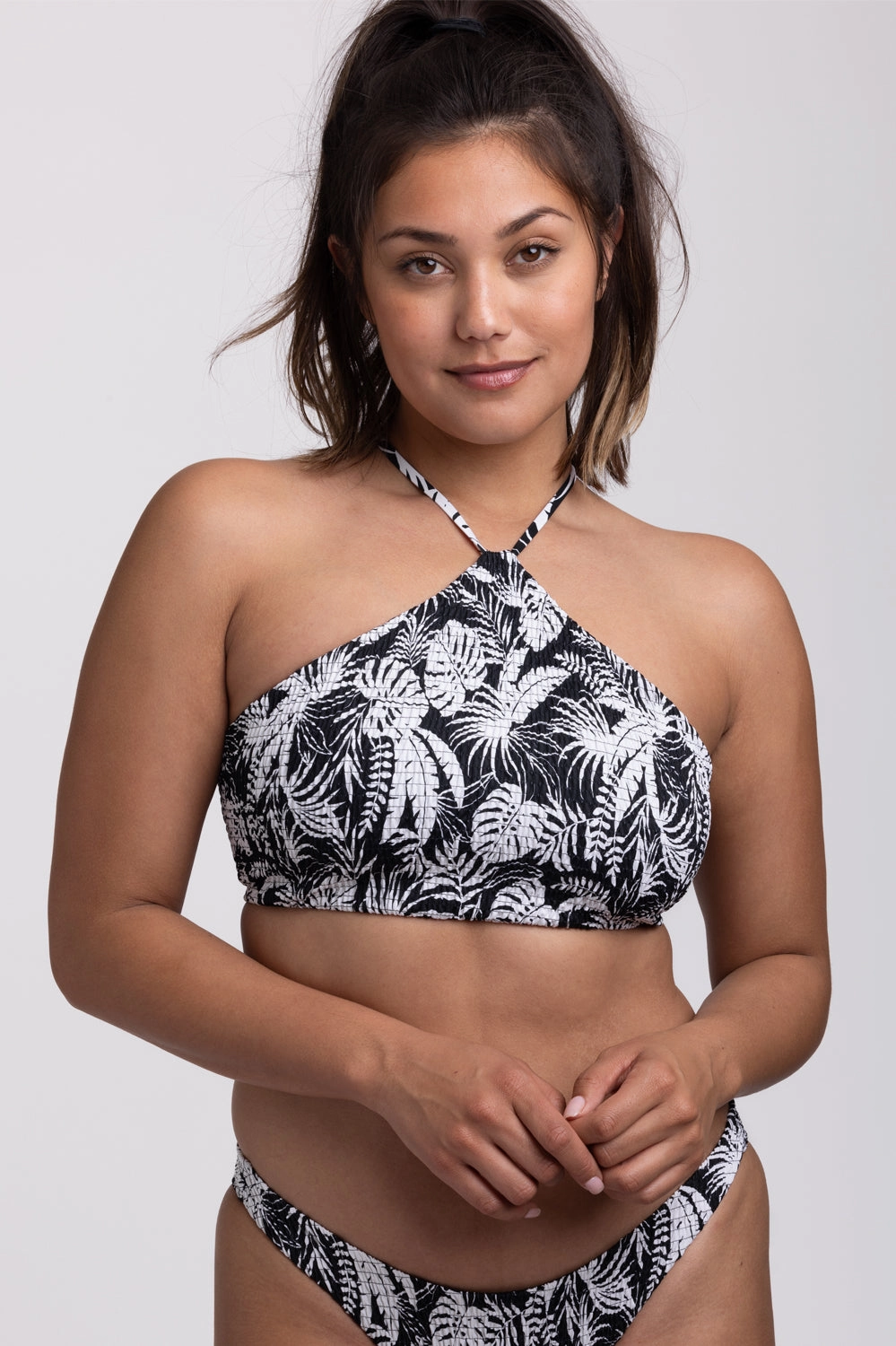 Luna Smocked Bikini Top - Tropicana