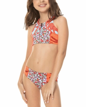 Maaji Tangerine Dream Basket 2pc Set cute swimsuits for teen girls, modest teen swimwear