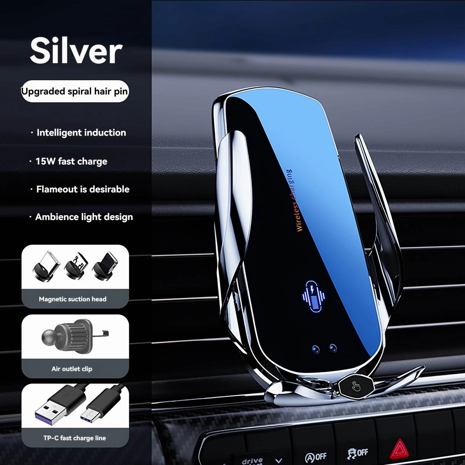 Clearance Event Alert Sweet Deal Today Magnetic Wireless Car Charger - 15W Fast Charging