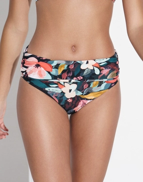 Magnolia Chara Bikini Pant - Floral adjustable swim bottoms women, flattering bikini bottoms