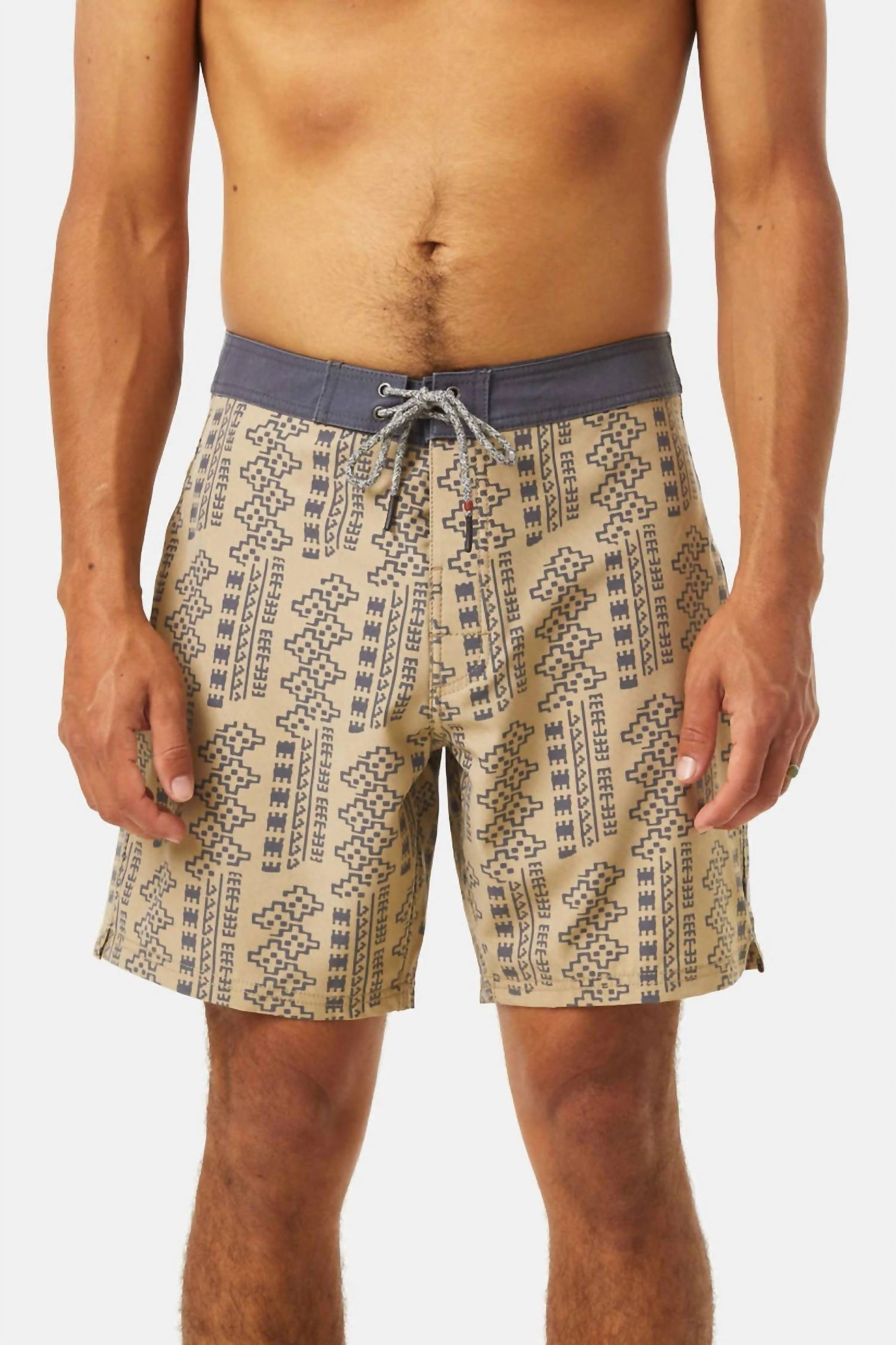 Mahalo Surf Trunk In Brass mens beach swimwear, quick dry mens swimsuits