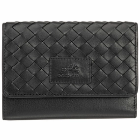 RFID Blocking Case Mancini Basket Weave Rfid Secure Medium Clutch Wallet