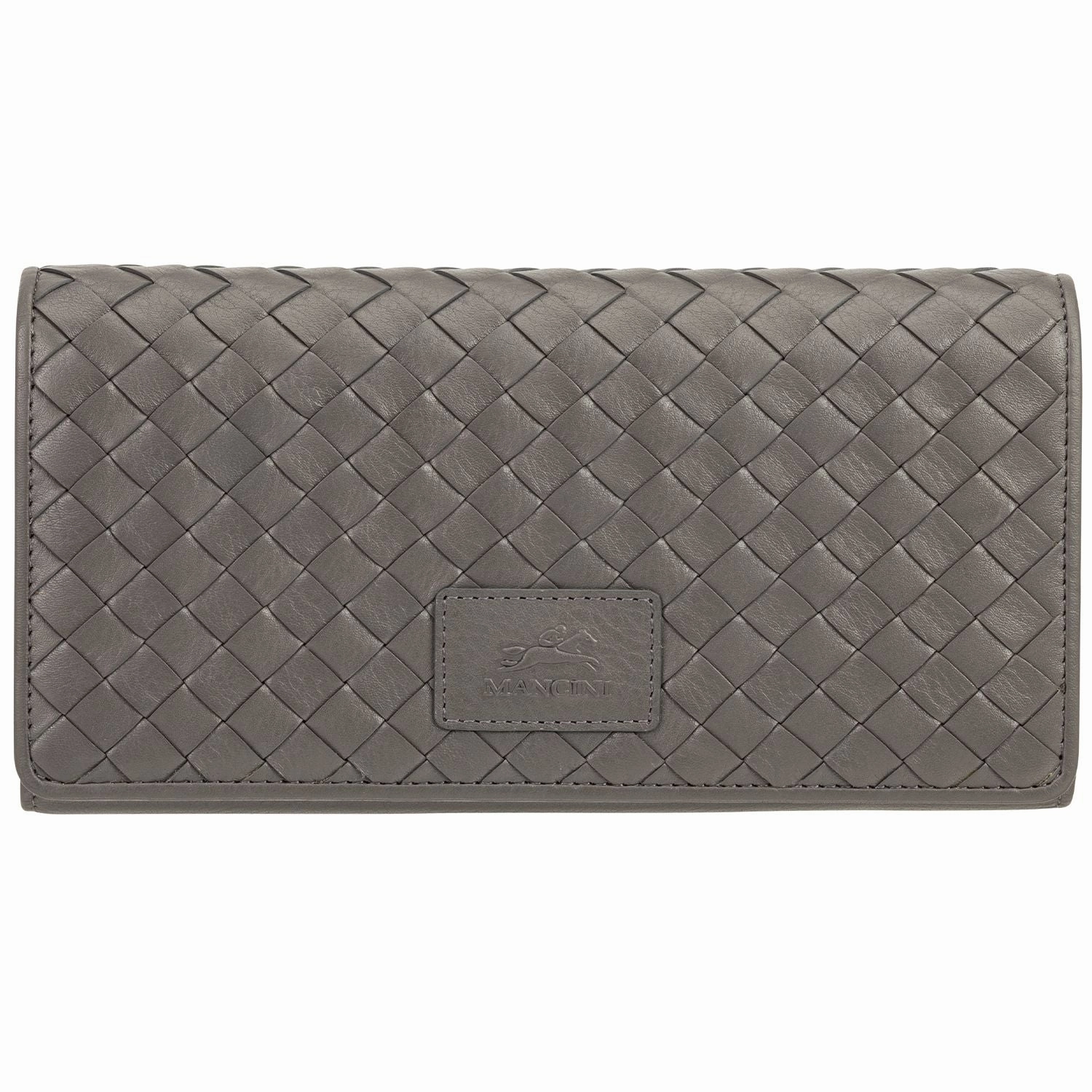 Security Neck Pouch Mancini Basket Weave Rfid Secure Trifold Wallet