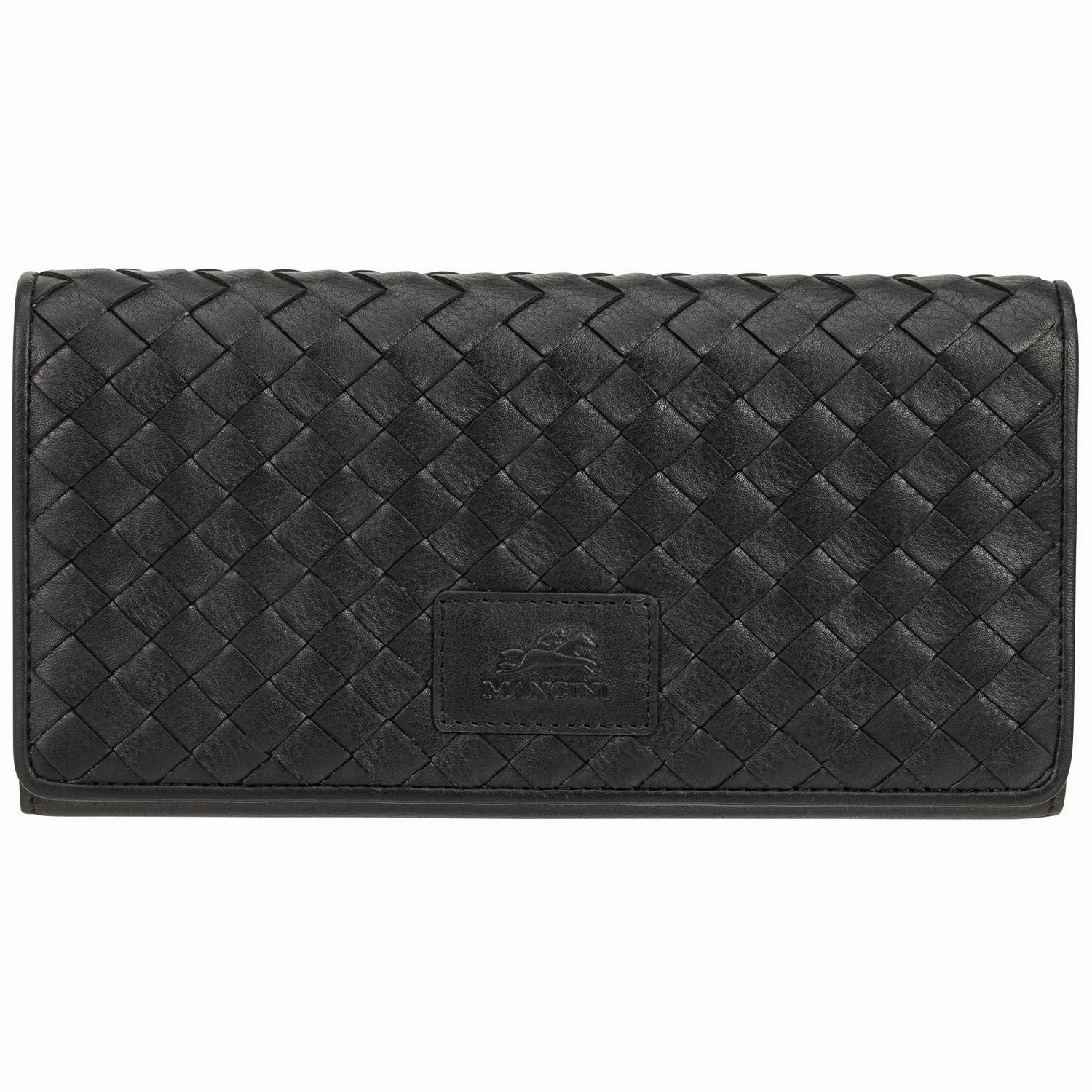 Anti-Theft Organizer Mancini Basket Weave Rfid Secure Trifold Wallet