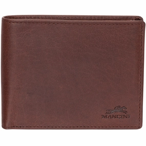 Mancini Buffalo Rfid Secure Billfold Anti-Theft Bag RFID Protection Wallet
