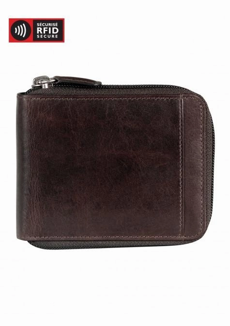 Mancini Casablanca Collection MenS Zippered Wallet With Removable Passcase (Rfid Secure) RFID Passport Holder Anti-Theft Phone Wallet