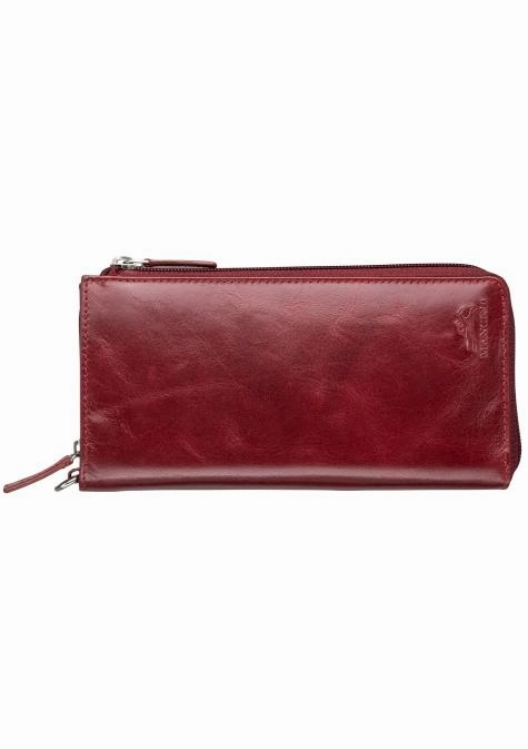 Mancini Casablanca Ladies` Rfid Secure Trifold Wallet RFID Safe Pouch Secure Crossbody Bag