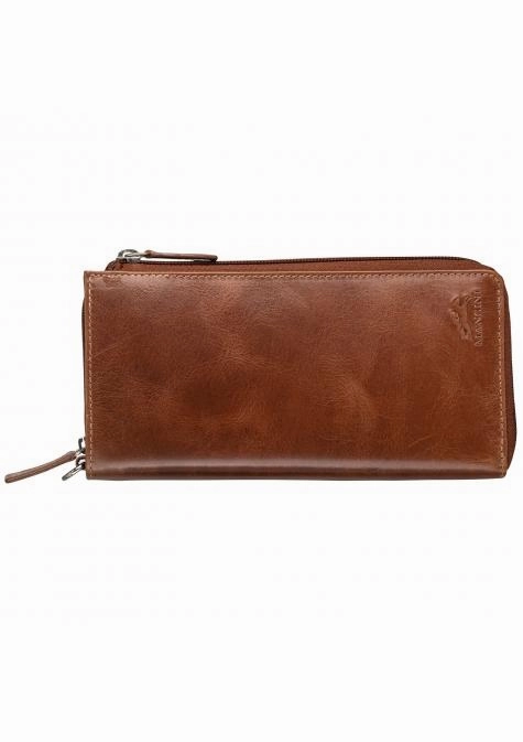 Mancini Casablanca Ladies` Rfid Secure Trifold Wallet Anti-Theft Luggage Lock