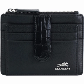 Anti-Theft Fanny Pack RFID Blocking Wallet Mancini Croco2 WomenS Card Case With Enhanced Rfid Protection