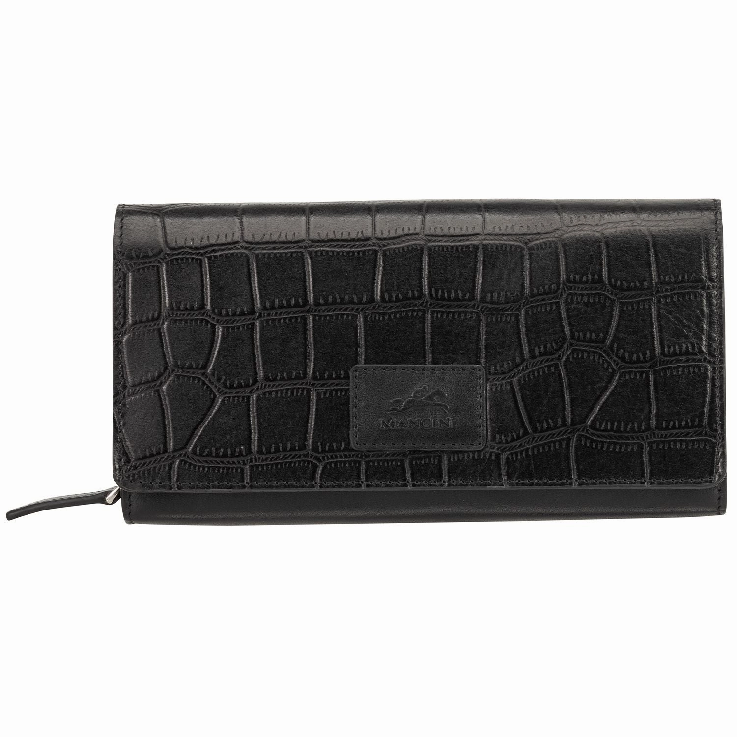 Anti-Theft Card Case Travel Anti-Theft Organizer Mancini Croco Rfid Secure Clutch Wallet