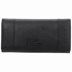 Mancini Pebble Rfid Trifold Wallet Anti-Theft Purse Security Waist Belt