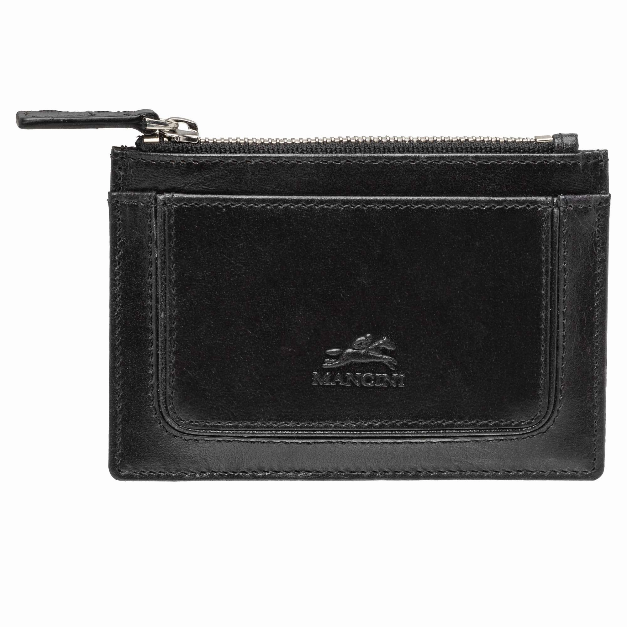 Mancini  South Beach Rfid Secure Card Case And Coin Pocket Secure Wallet Anti-Theft Mini Bag