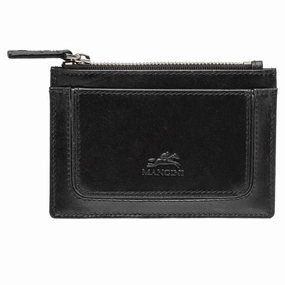 Mancini  South Beach Rfid Secure Card Case And Coin Pocket Secure Wallet Anti-Theft Mini Bag
