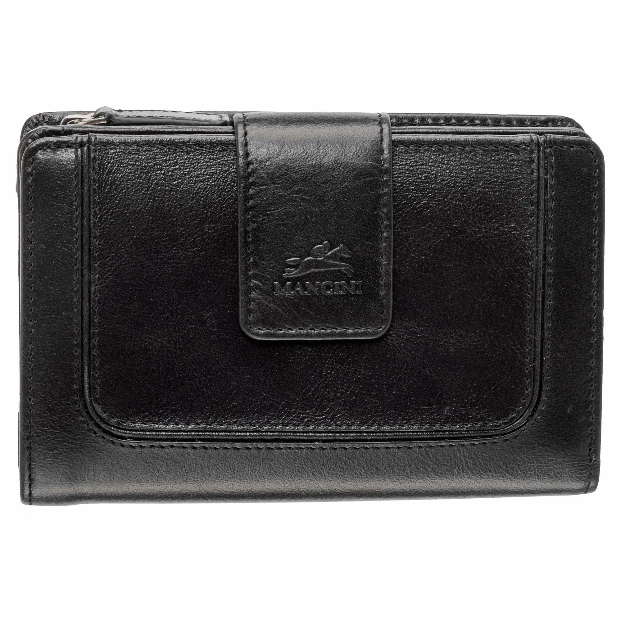 Mancini South Beach Rfid Secure Medium Clutch Wallet Secure Crossbody Bag
