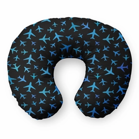 Save More Now Many Airplanes Black Travel & Boppy Pillows