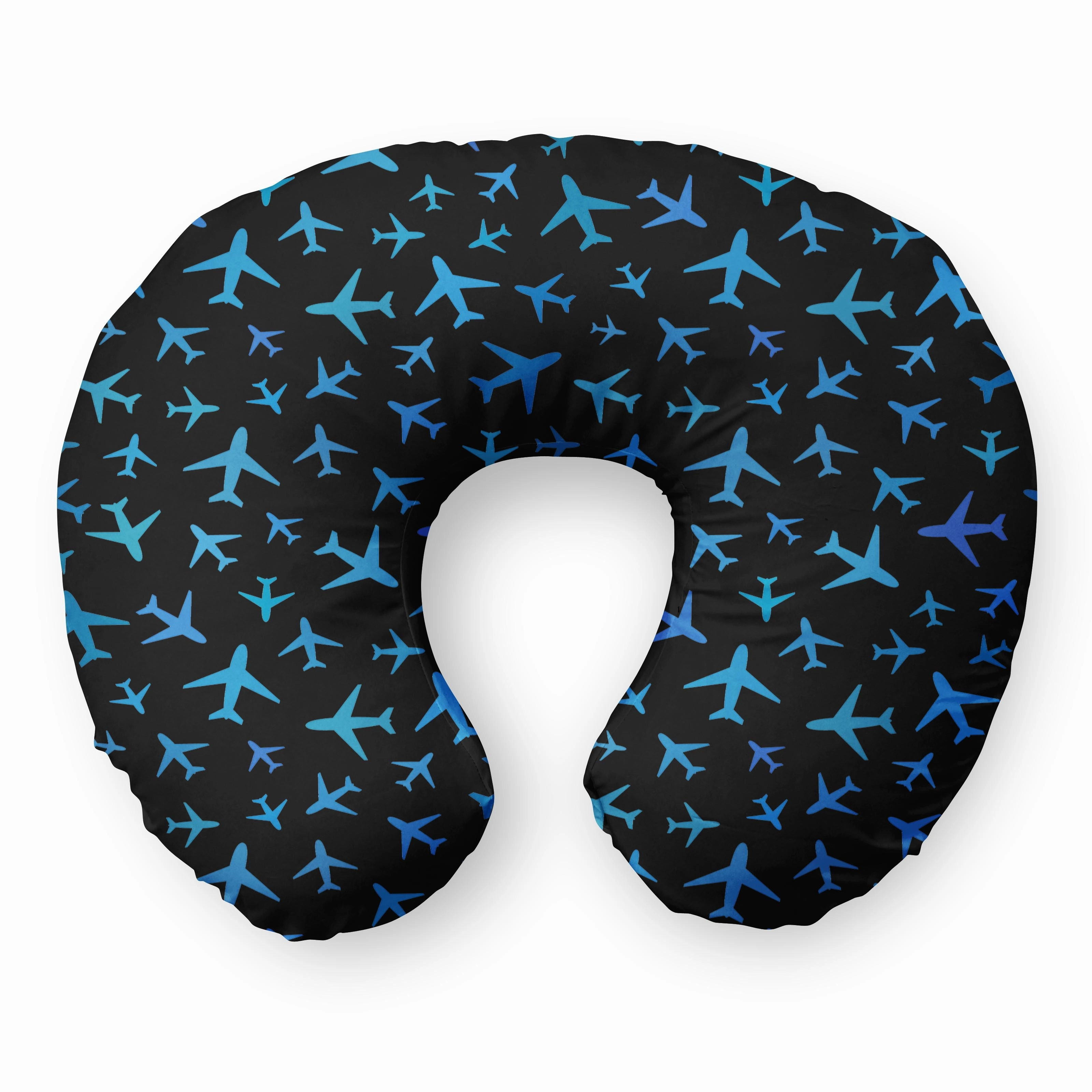 Save More Now Many Airplanes Black Travel & Boppy Pillows