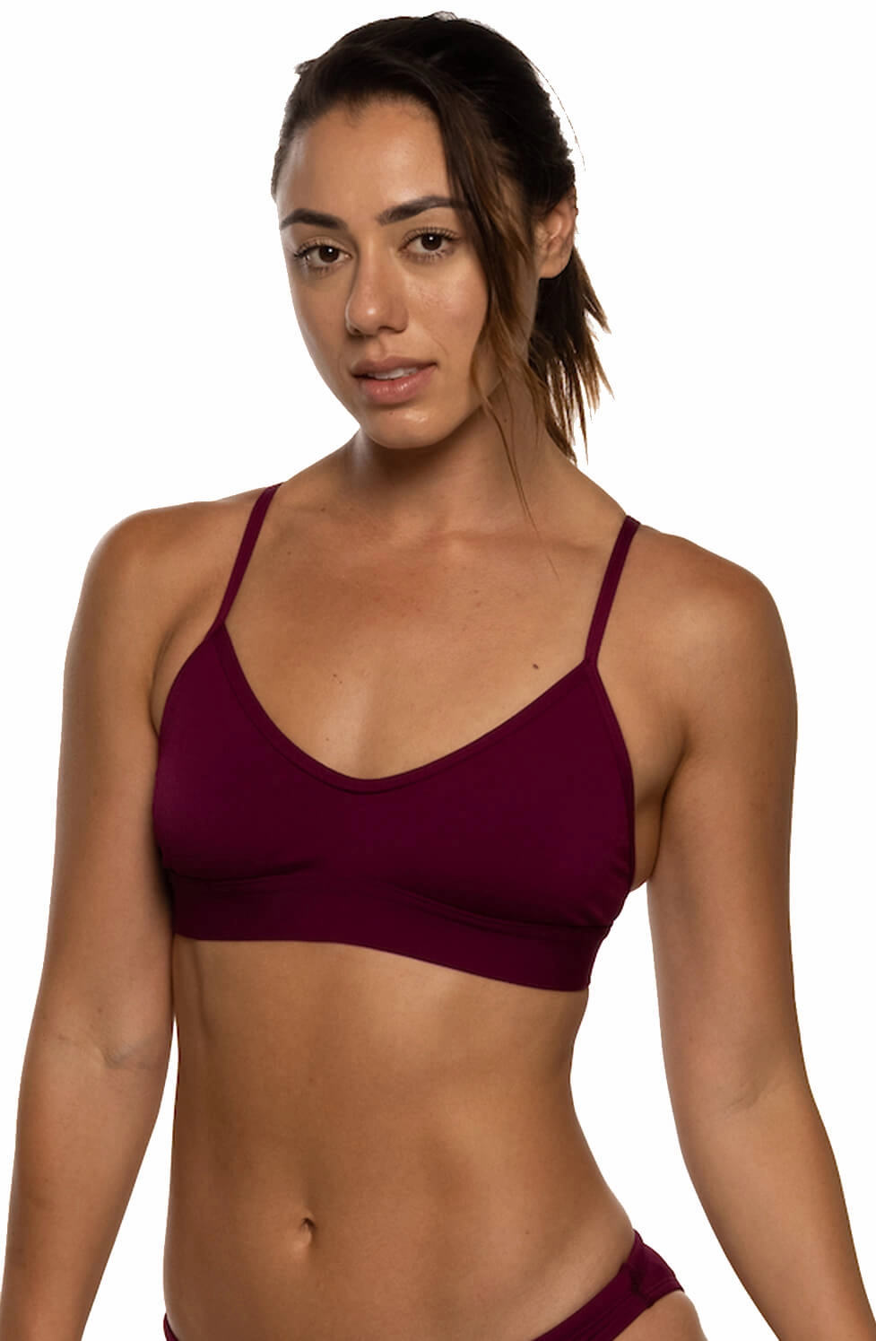 Mara Bikini Top - Cabernet all types of swimwear, stylish swimwear for all body types