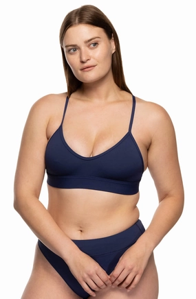 Mara Bikini Top - Navy mix and match bikinis, stylish women's bikini options