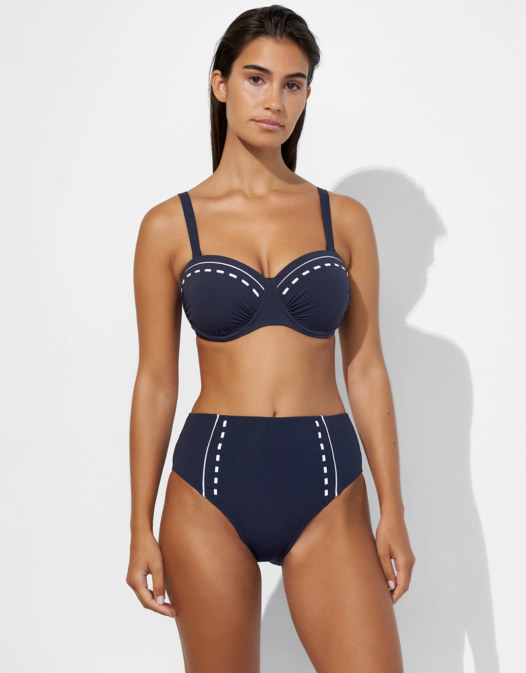 Marine Mindset High Waist Bikini Pant - Skipper Blue