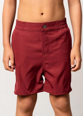 Maroon | Youth Boardies boys summer swimwear, boys rash guard swim sets