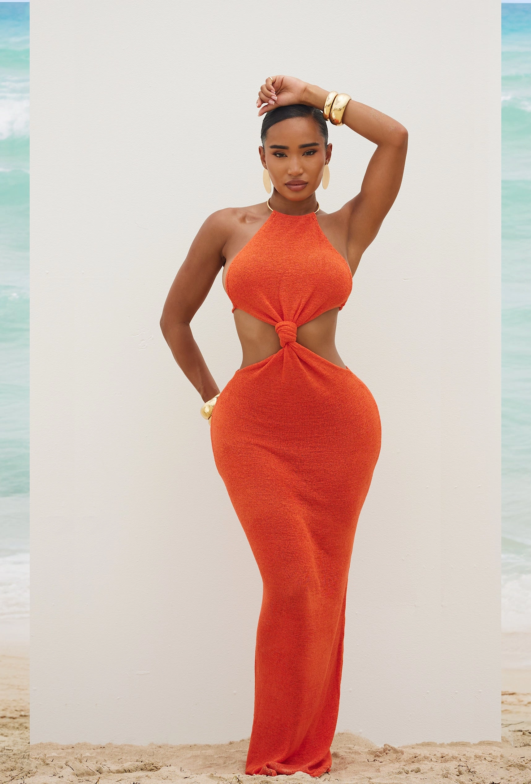 Matte Resort Amara Dress - Sunset affordable swimsuits for women, elegant women's swimwear