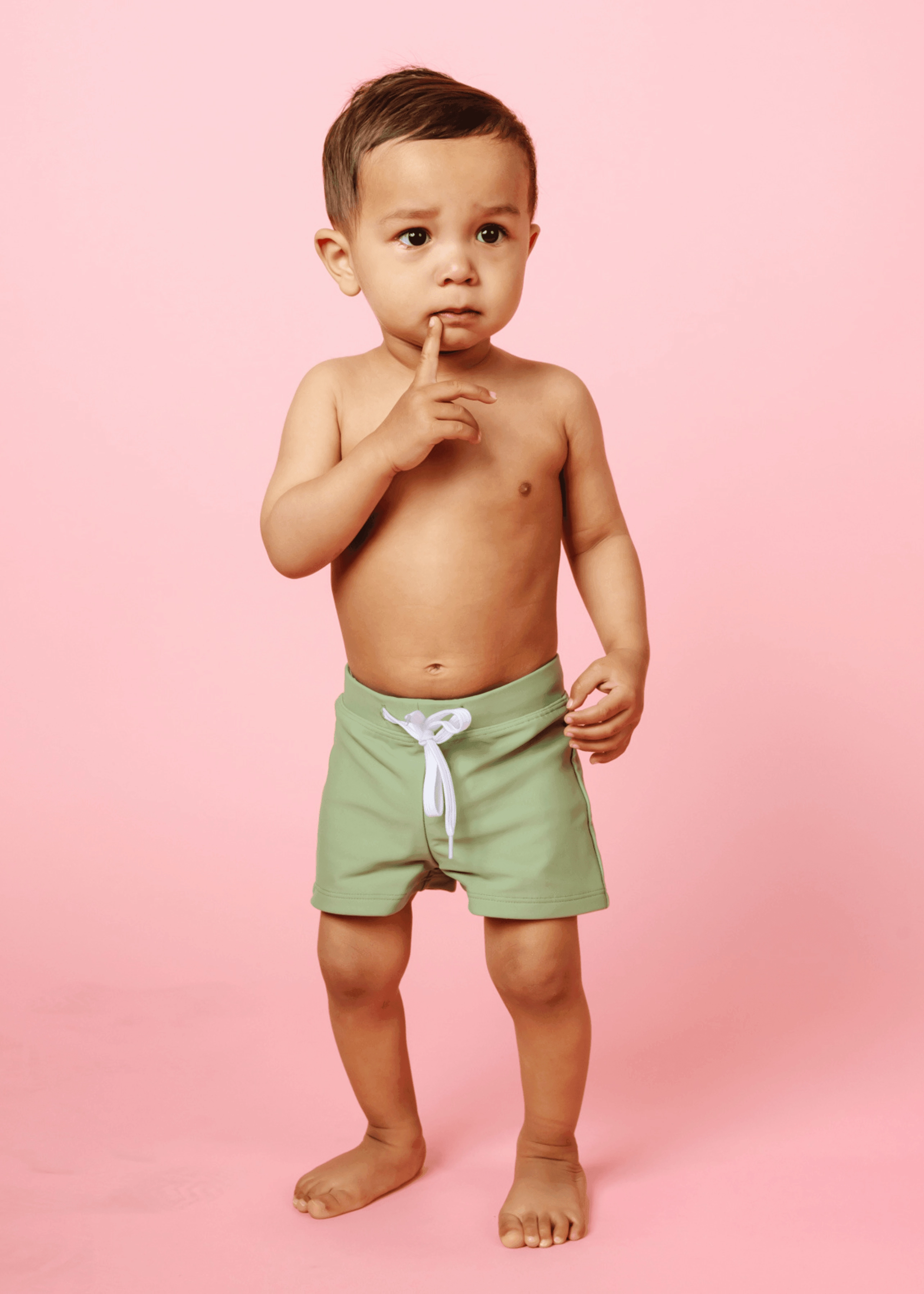 Meadow Green | Baby Euro Shorts boys summer swimwear, boys rash guard swim sets