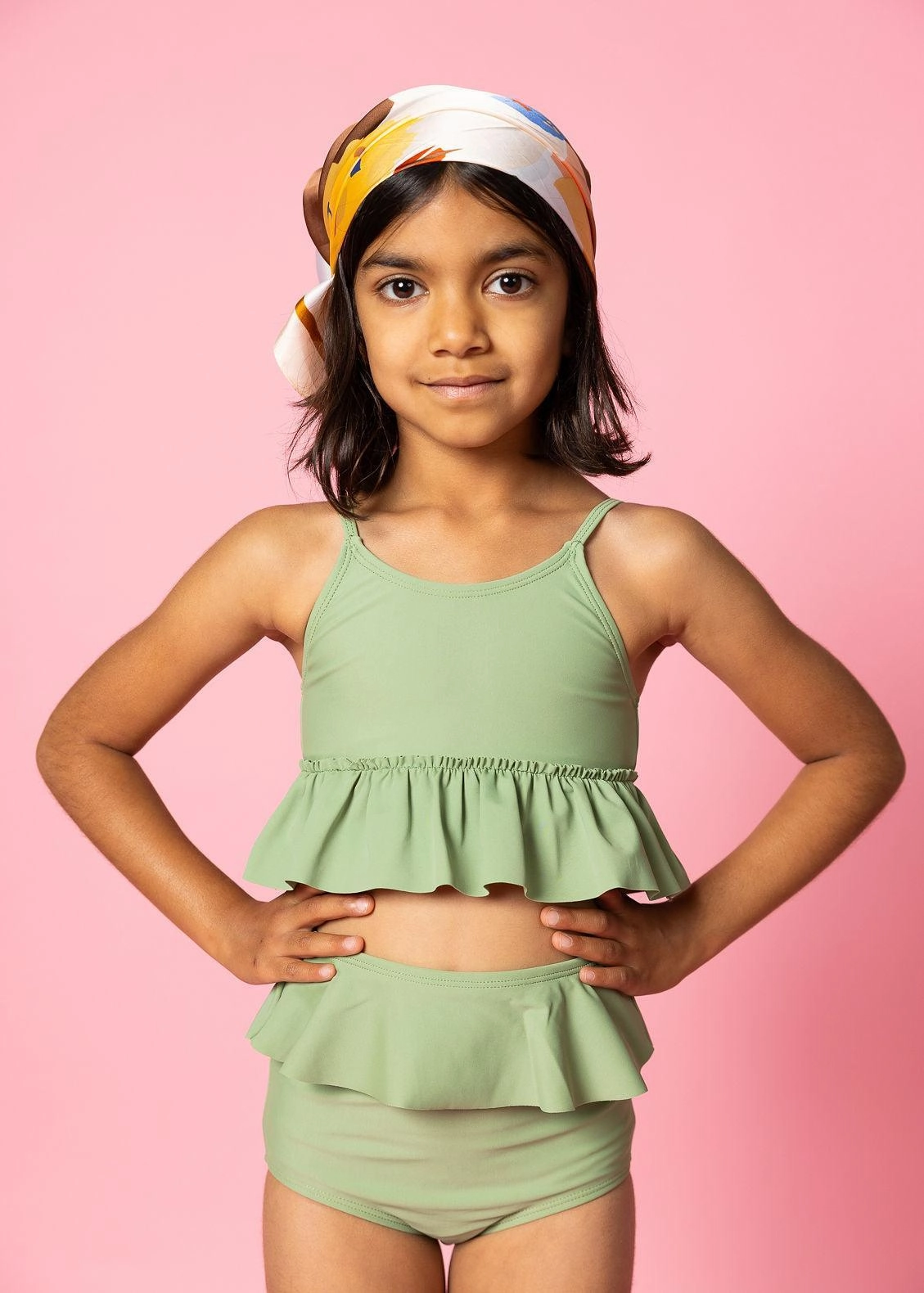 Meadow Green | Mini Peplum Top