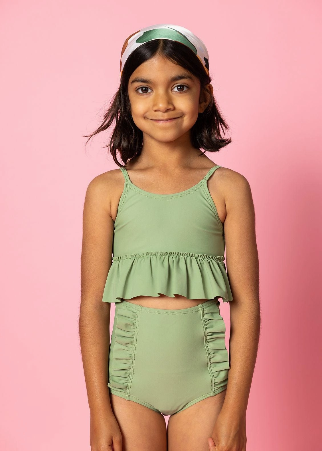 Meadow Green | Mini Peplum Top