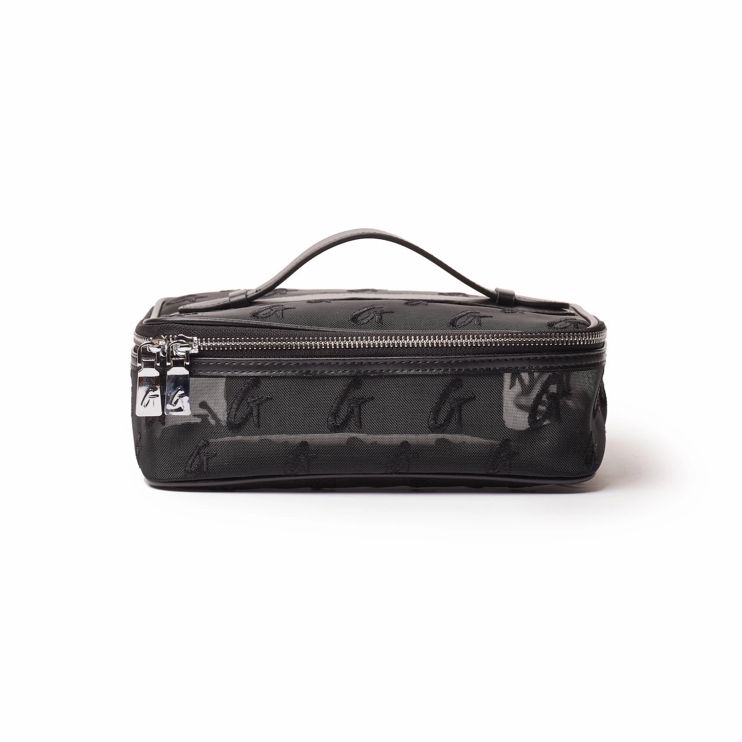 Travel Bag Collapsible Travel Bag Medium Mesh Monogram Toiletry Bag - Black