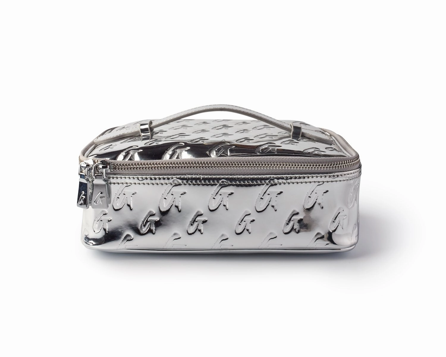 Medium Metallic Monogram Toiletry Bag - Metallic Silver Stylish Travel Bag Daypack Travel Bag