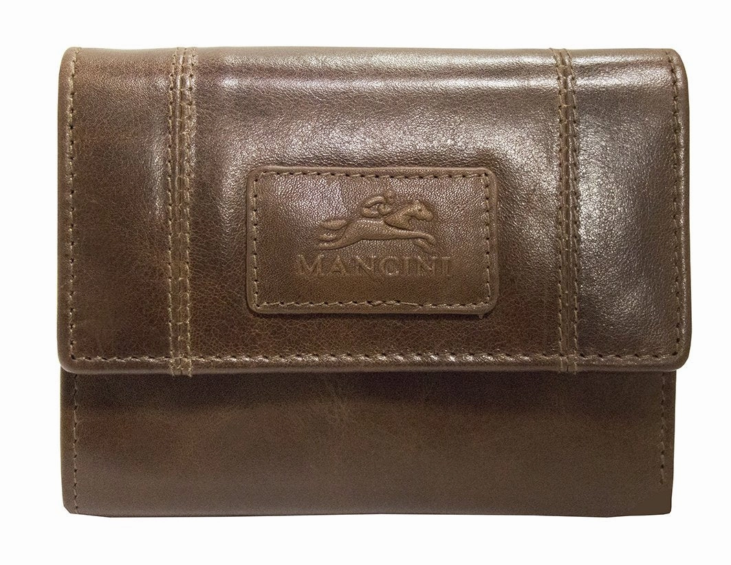 Mancini Casablanca Ladies' Rfid Secure Small Clutch Wallet RFID Blocking Case Travel Money Belt