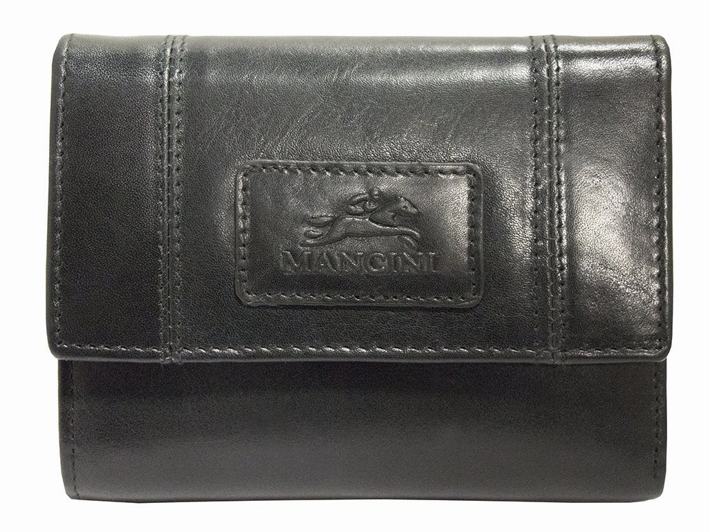 Mancini Casablanca Ladies' Rfid Secure Small Clutch Wallet RFID Passport Holder