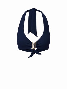 Melissa Top In Navy Texture high waist swimwear women, swimsuit for women beachwear