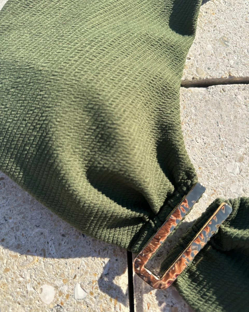 Melissa Top Olive Texture