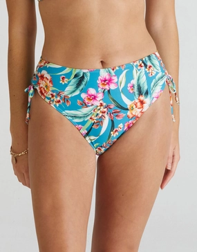 Melody Charlotte High Waist Bikini Pant - Multi swim shorts for women, stretch fit swim bottoms