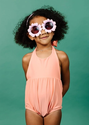 Melon | Mini Romper One-Piece girls full coverage swimwear, kids swimwear for pool